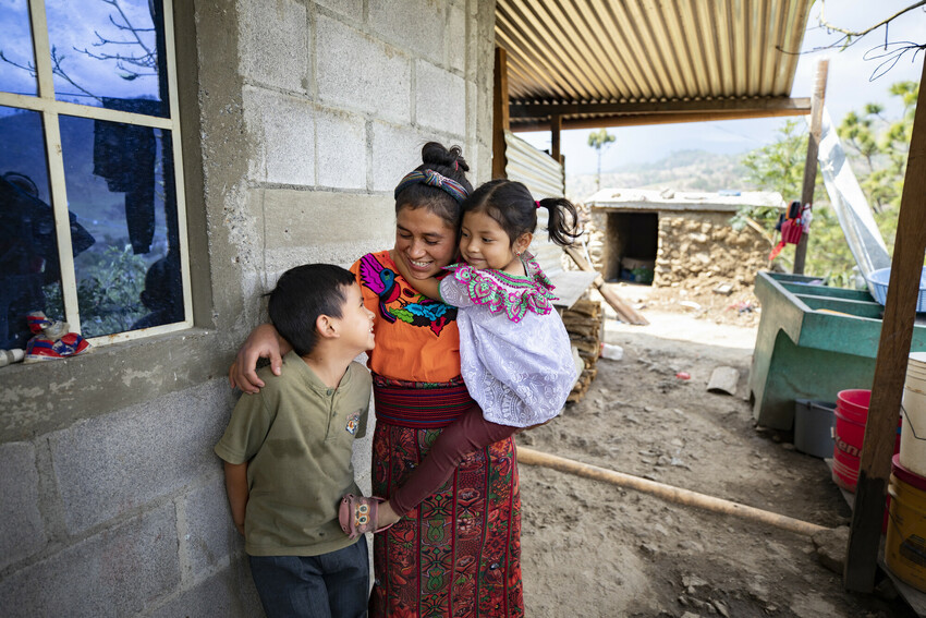 a family in Guatemala impacted by ChildFund programs in their community