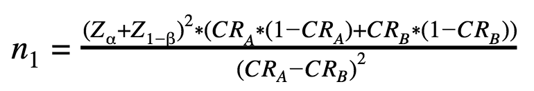 sample size for one-tailed tests